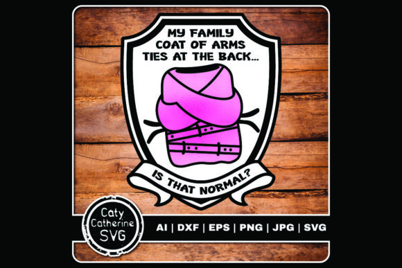 Family Coat Of Arms Ties At The Back Graphics for Crafts