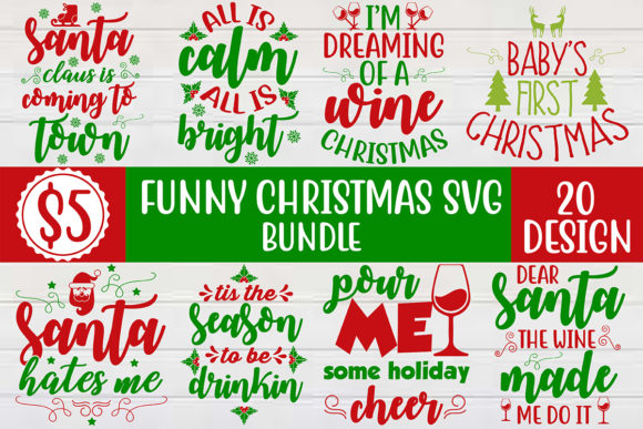 Funny Christmas SVG Bundle 4 — Festive Bundles for Real Crafting