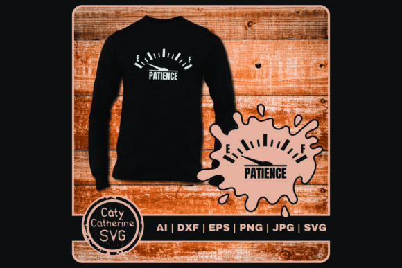 Patience Empty Fuel Gauge Graphics for Crafts