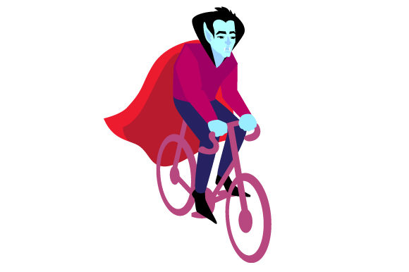 Vampire Riding a Bicycle: Halloween Crafts for Local Brands